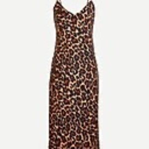 J Crew NWT leopard print slip dress, size 6